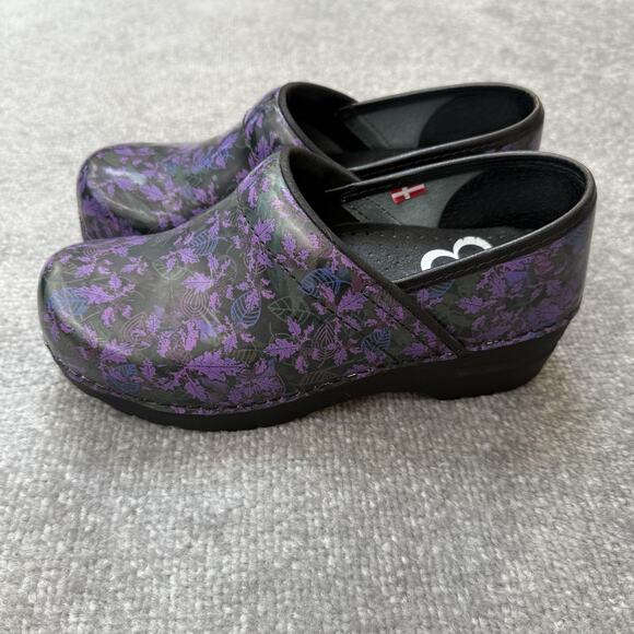 Sanita Shoes - Sanita Clogs Shoes Womens Size 36 Purple Floral Danish Nursing Comfort Workwear